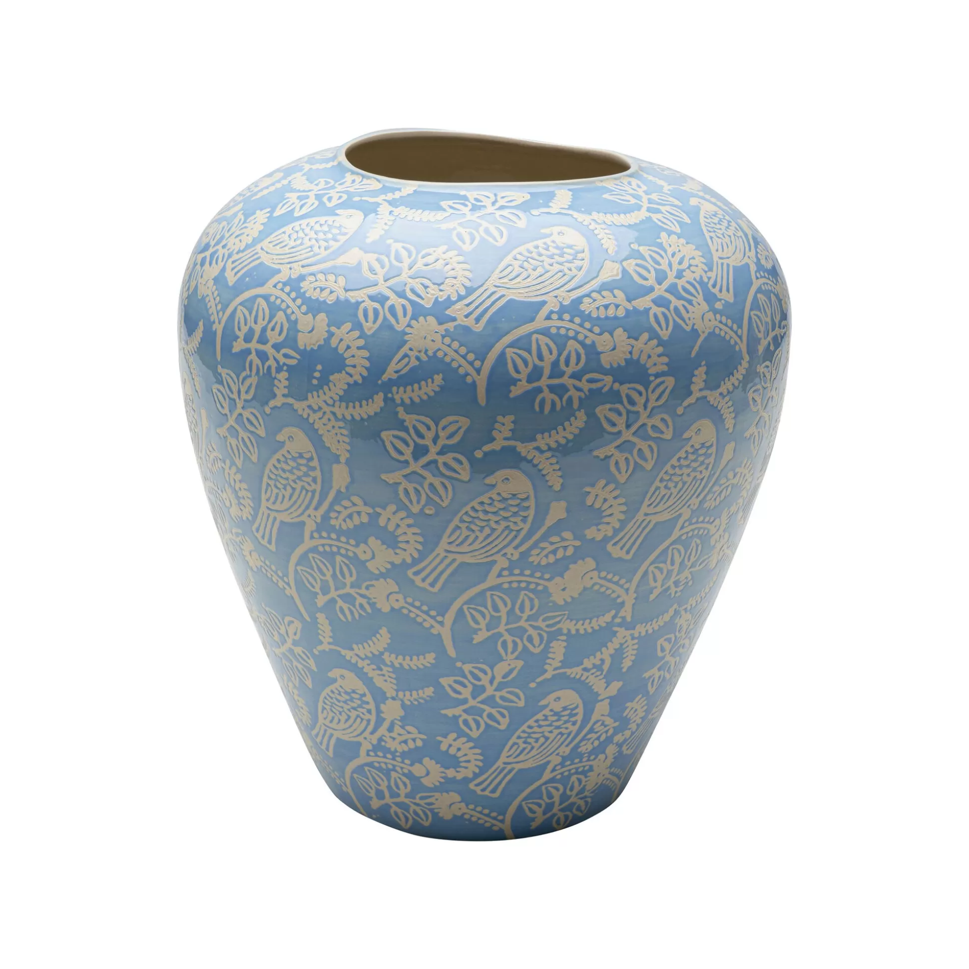 Vase Bleu Oiseaux 33cm ^KARE Design Shop
