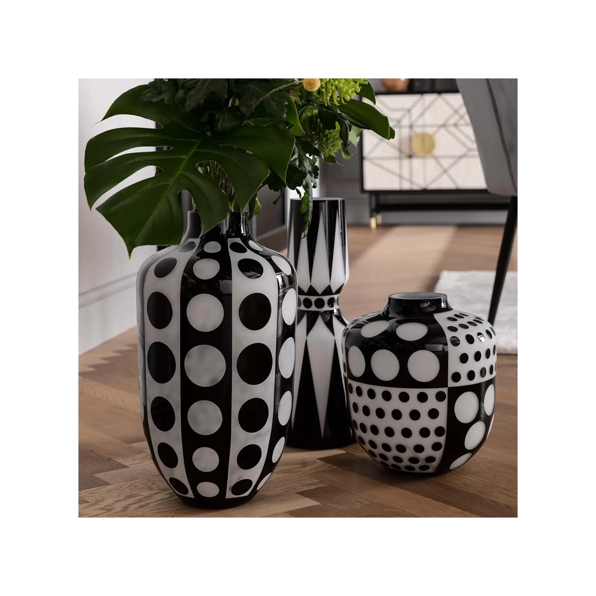 Vase Brillar Noir Et Blanc 45cm ^KARE Design Cheap