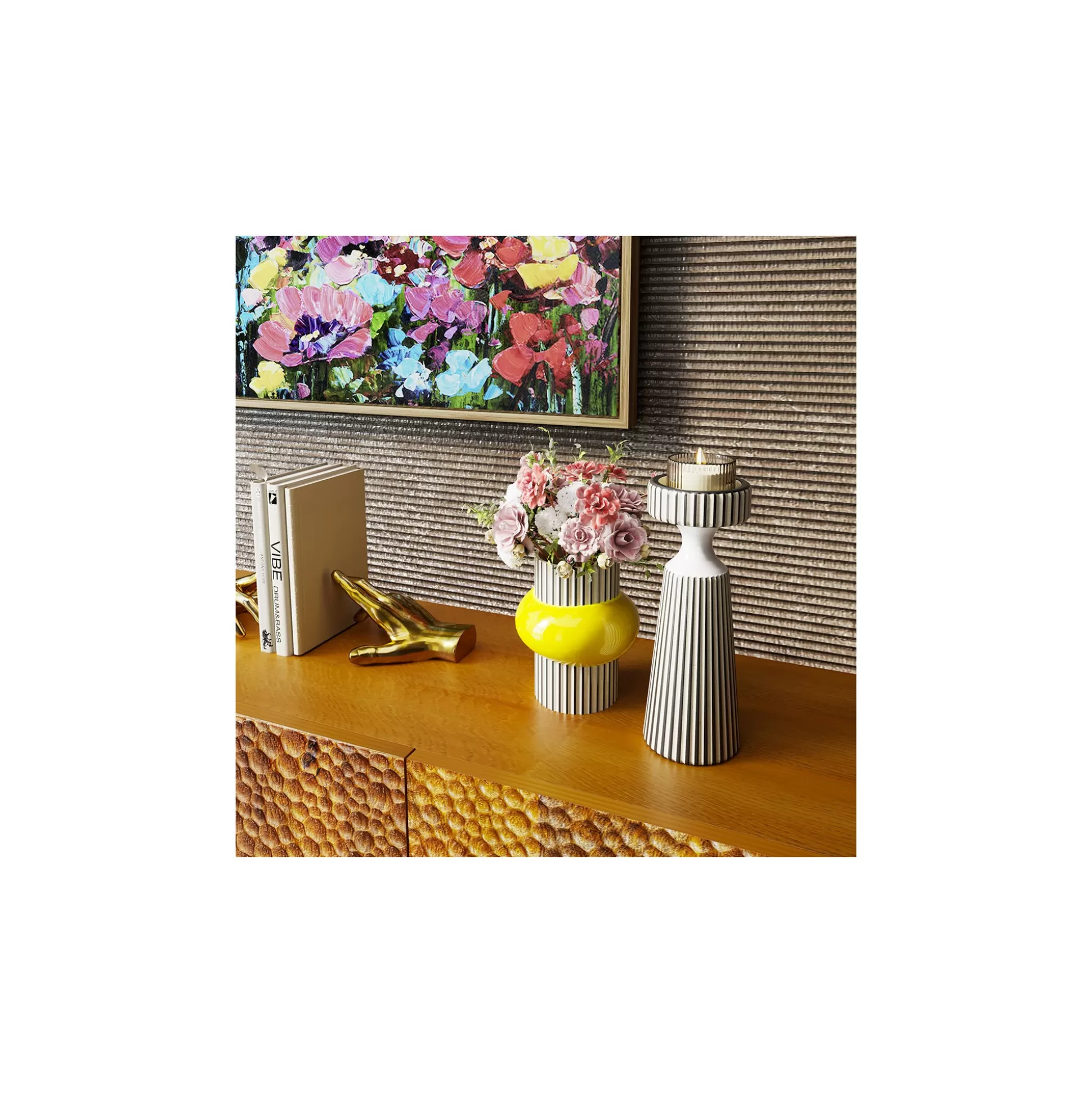 Vase Calabria Jaune 16cm ^KARE Design Hot