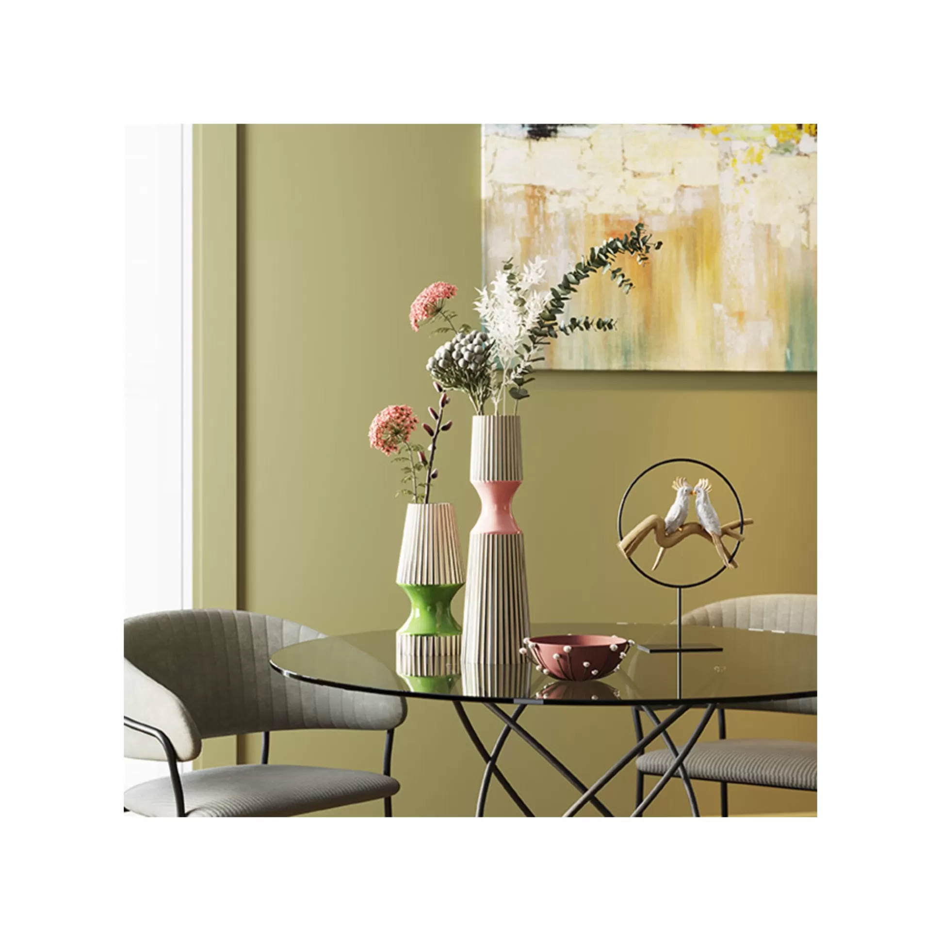 Vase Calabria Vert 26cm ^KARE Design Shop