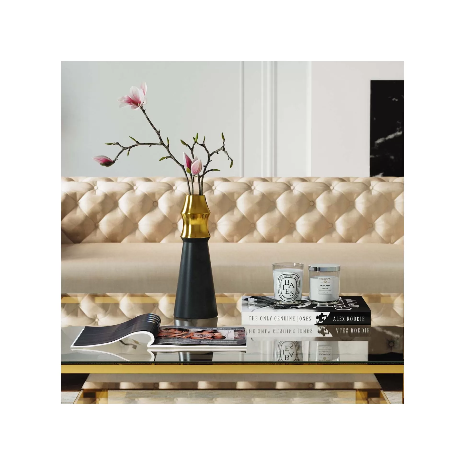 Vase Ciera Noir 34cm ^KARE Design Outlet