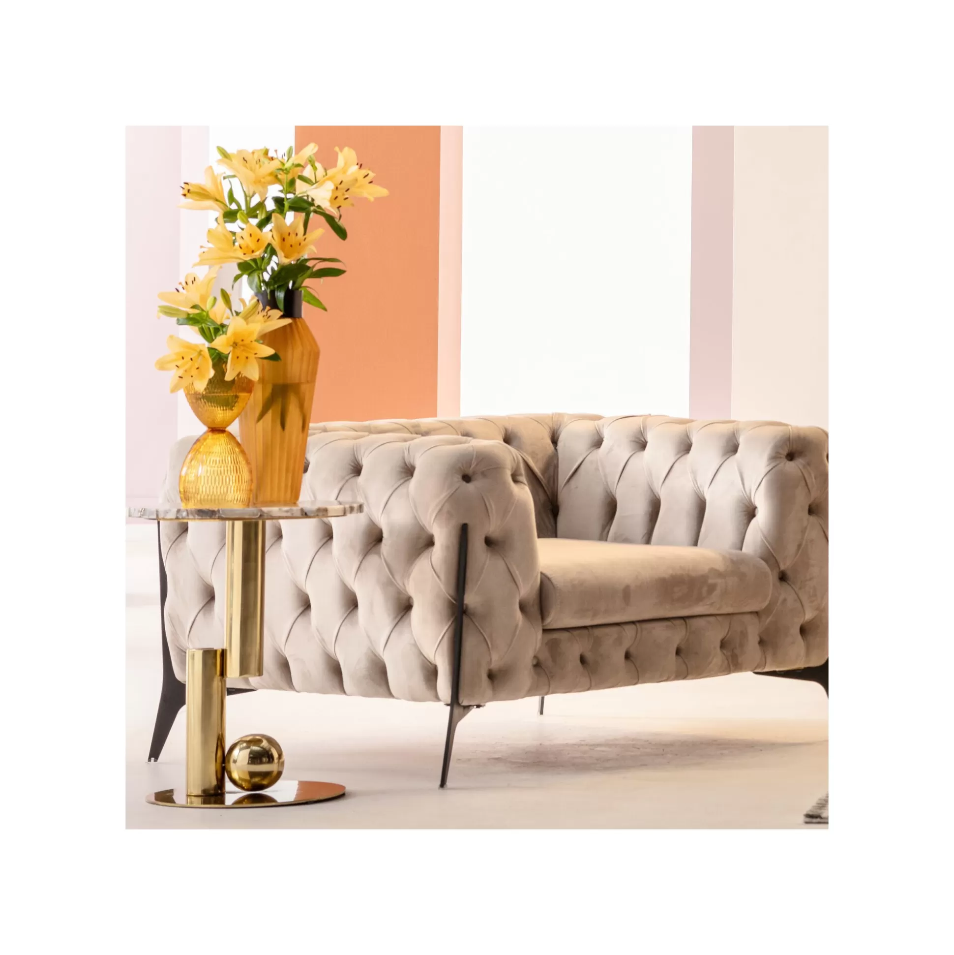 Vase Duetto Jaune 31cm ^KARE Design Shop
