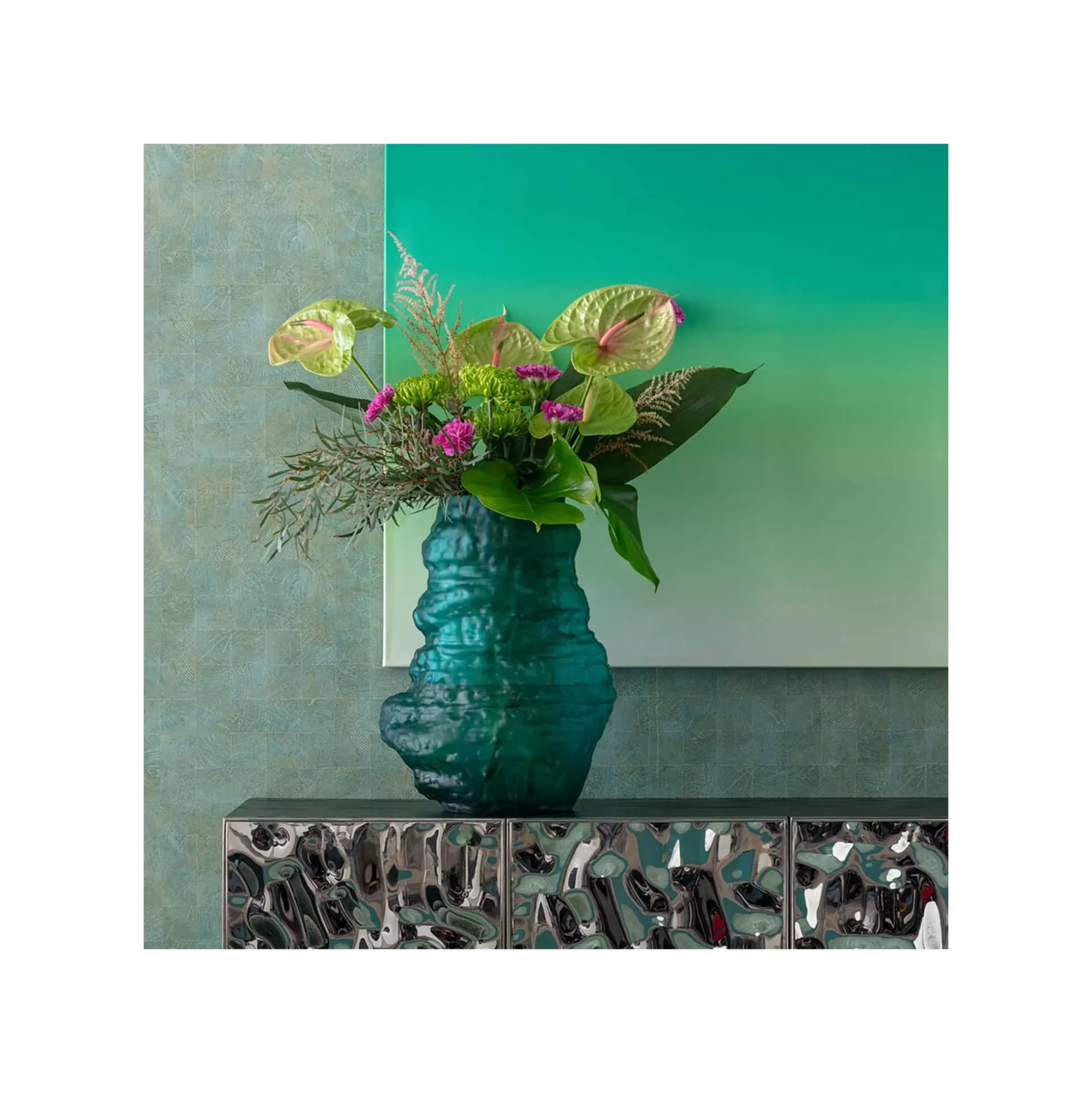 Vase Enrique Turquoise 47cm ^KARE Design Online