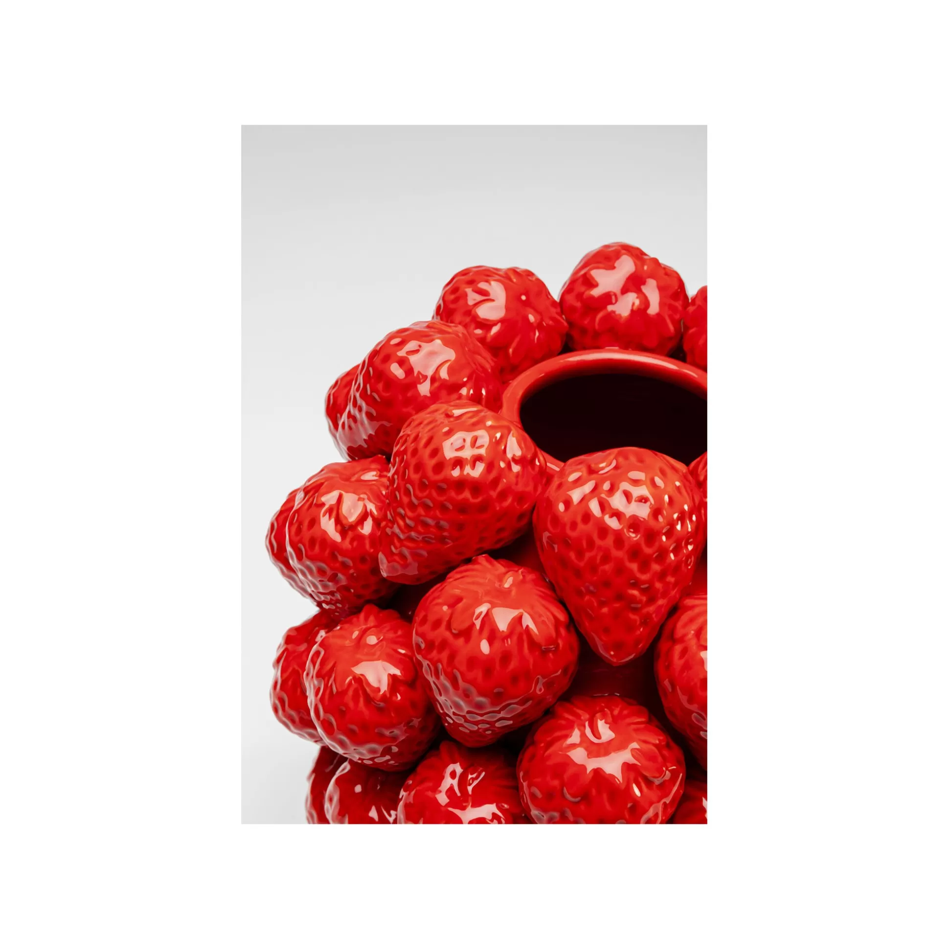 Vase Fraises Rouges 30cm ^KARE Design Clearance