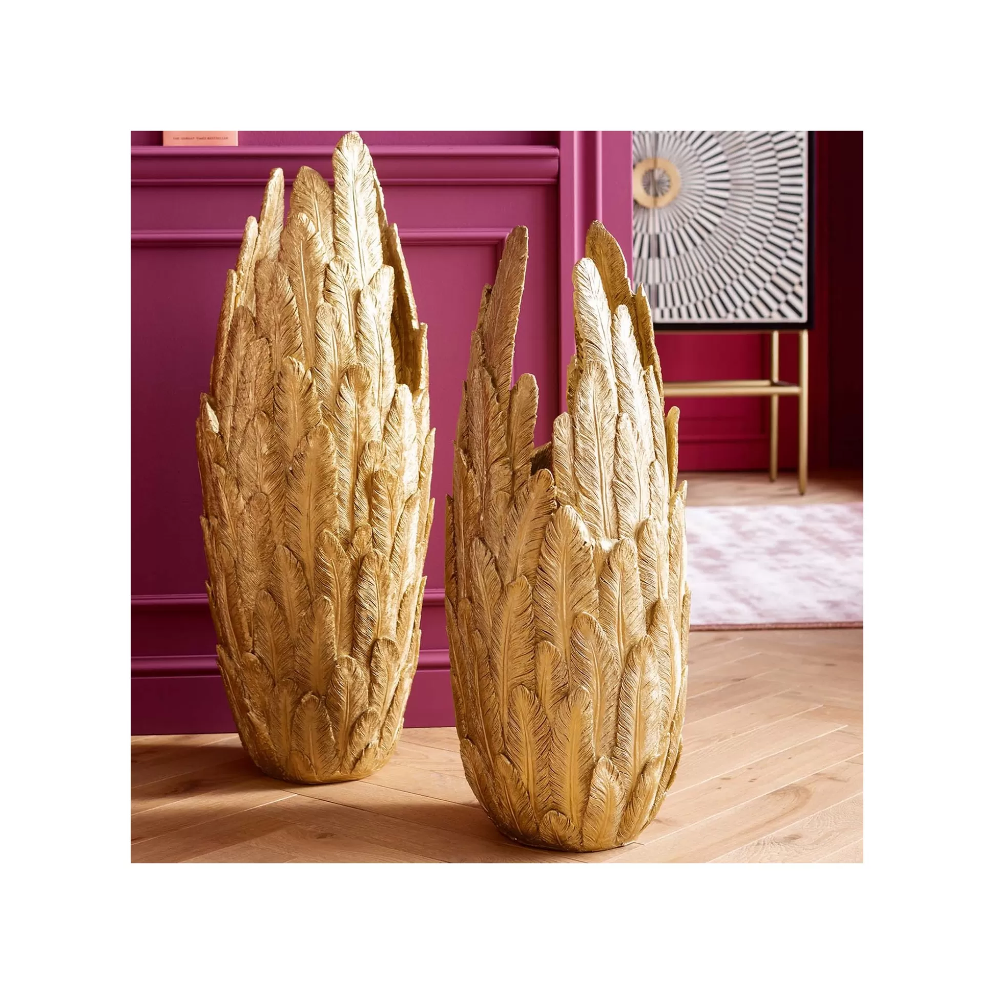 Vase Plumes Dorées XL 80cm ^KARE Design Flash Sale