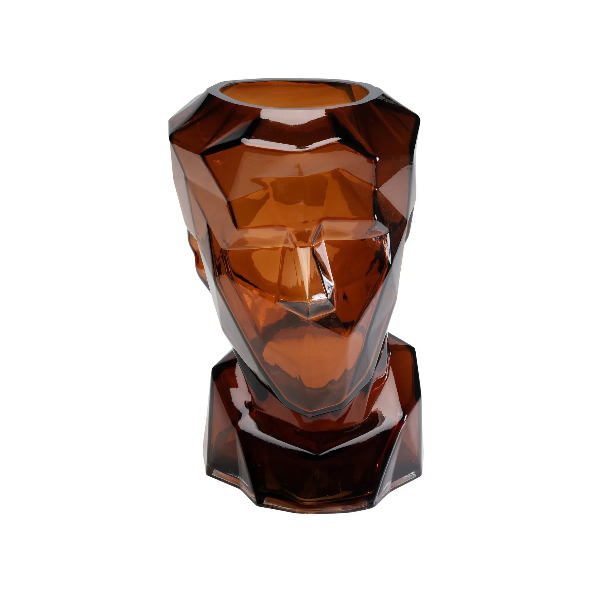 Vase Prisma Visage Marron 30cm ^KARE Design Cheap