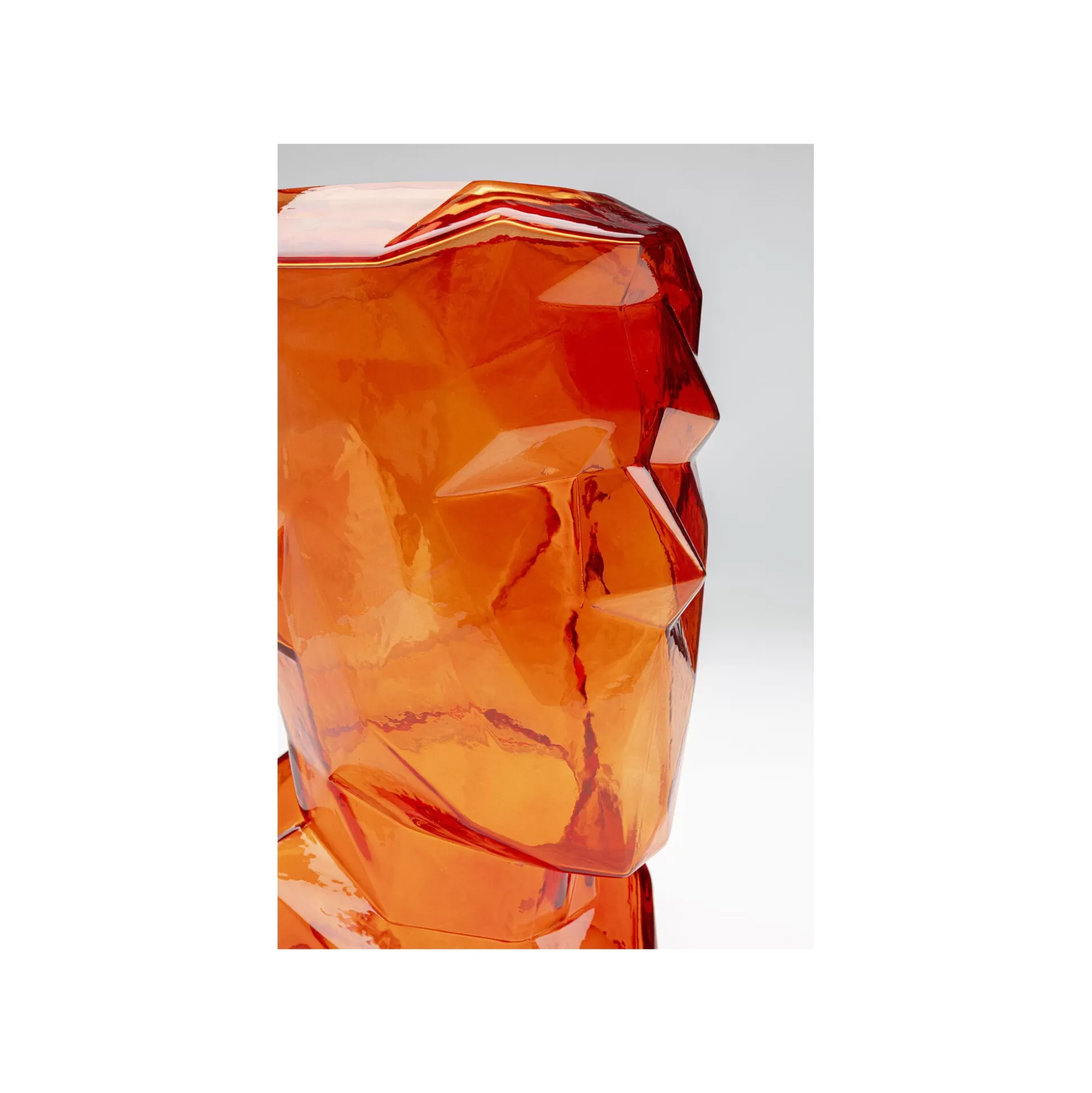 Vase Prisma Visage Orange 30cm ^KARE Design Best Sale