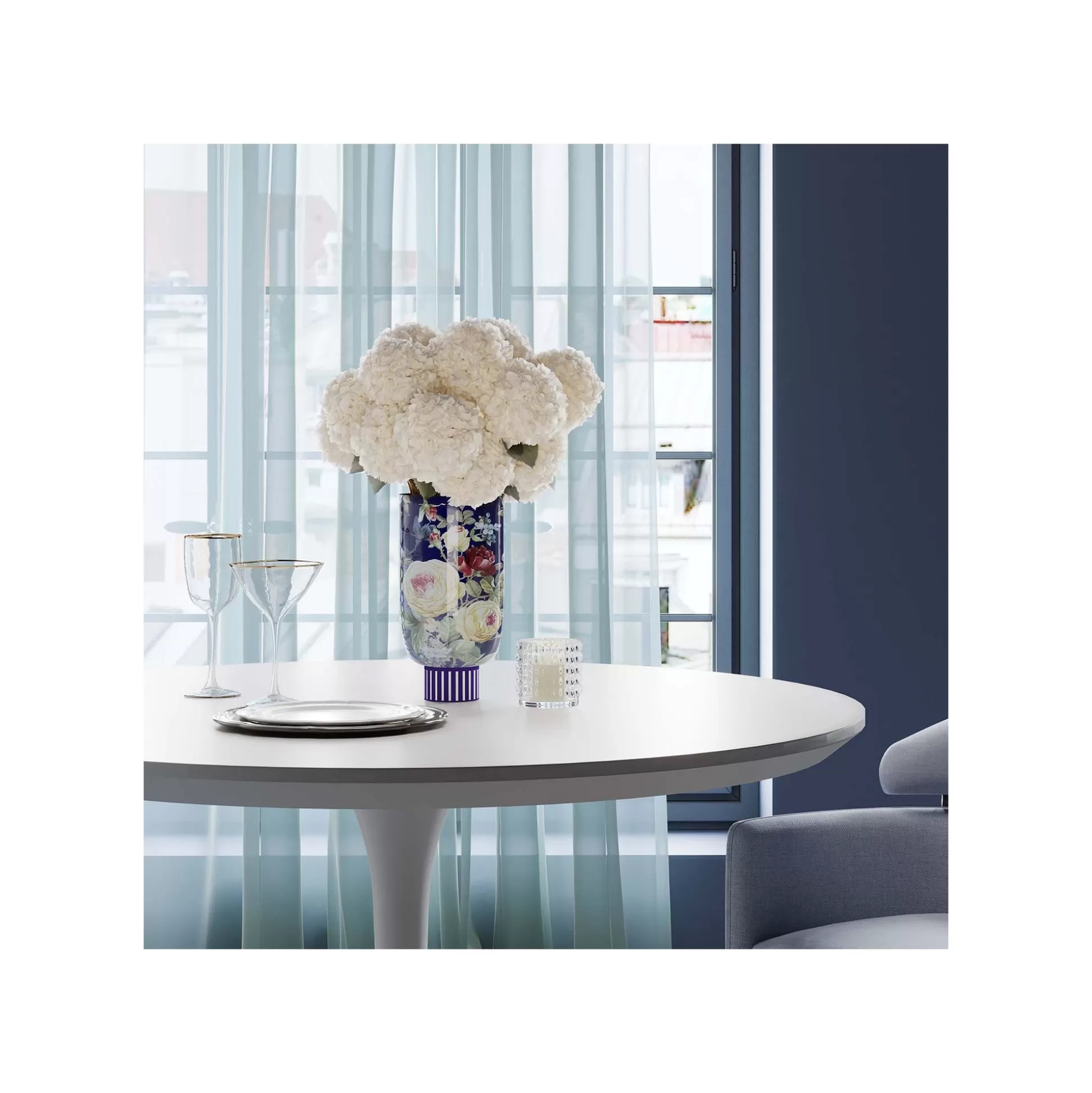 Vase Rose Magic 27cm Bleu ^KARE Design Store