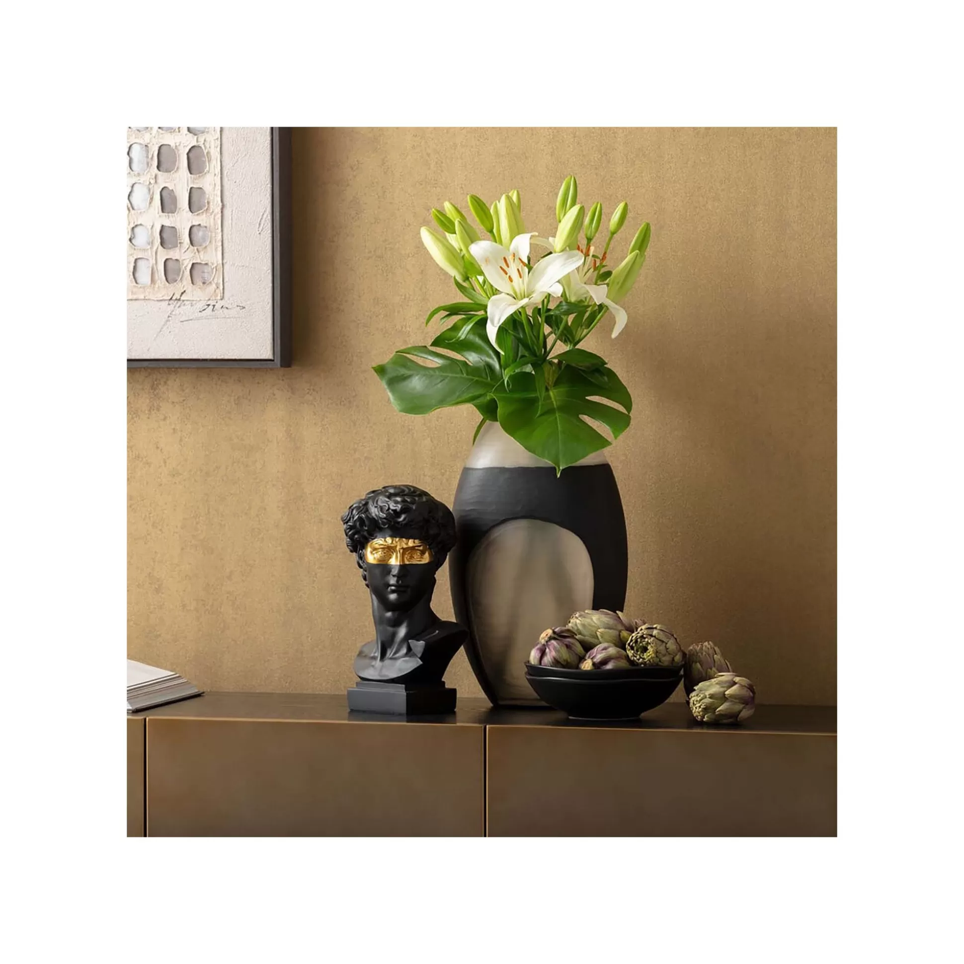 Vase Shadow Noir Et Blanc 41cm ^KARE Design Best