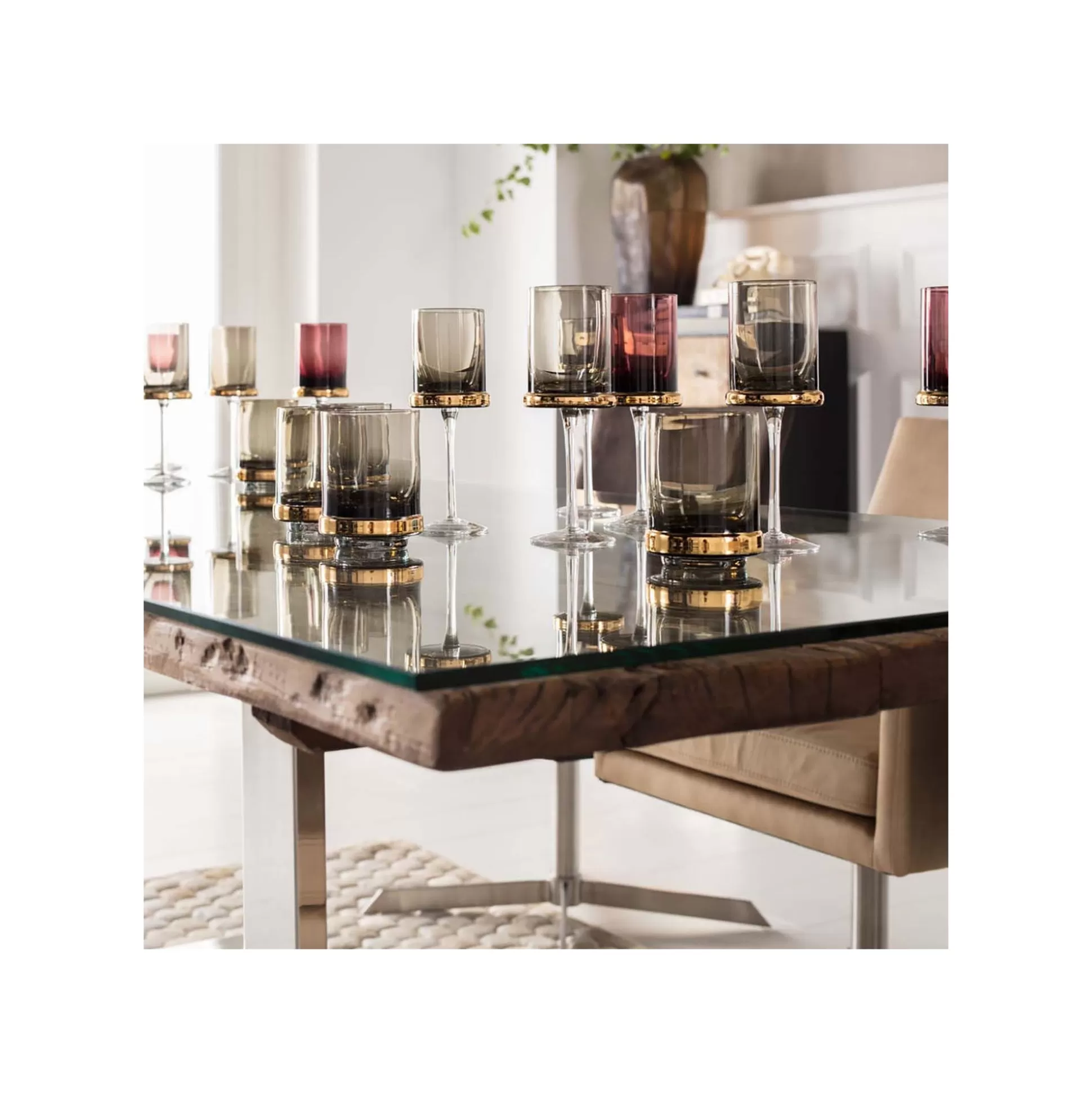 Verres à Eau Innocent Fumé Set De 4 ^KARE Design Fashion