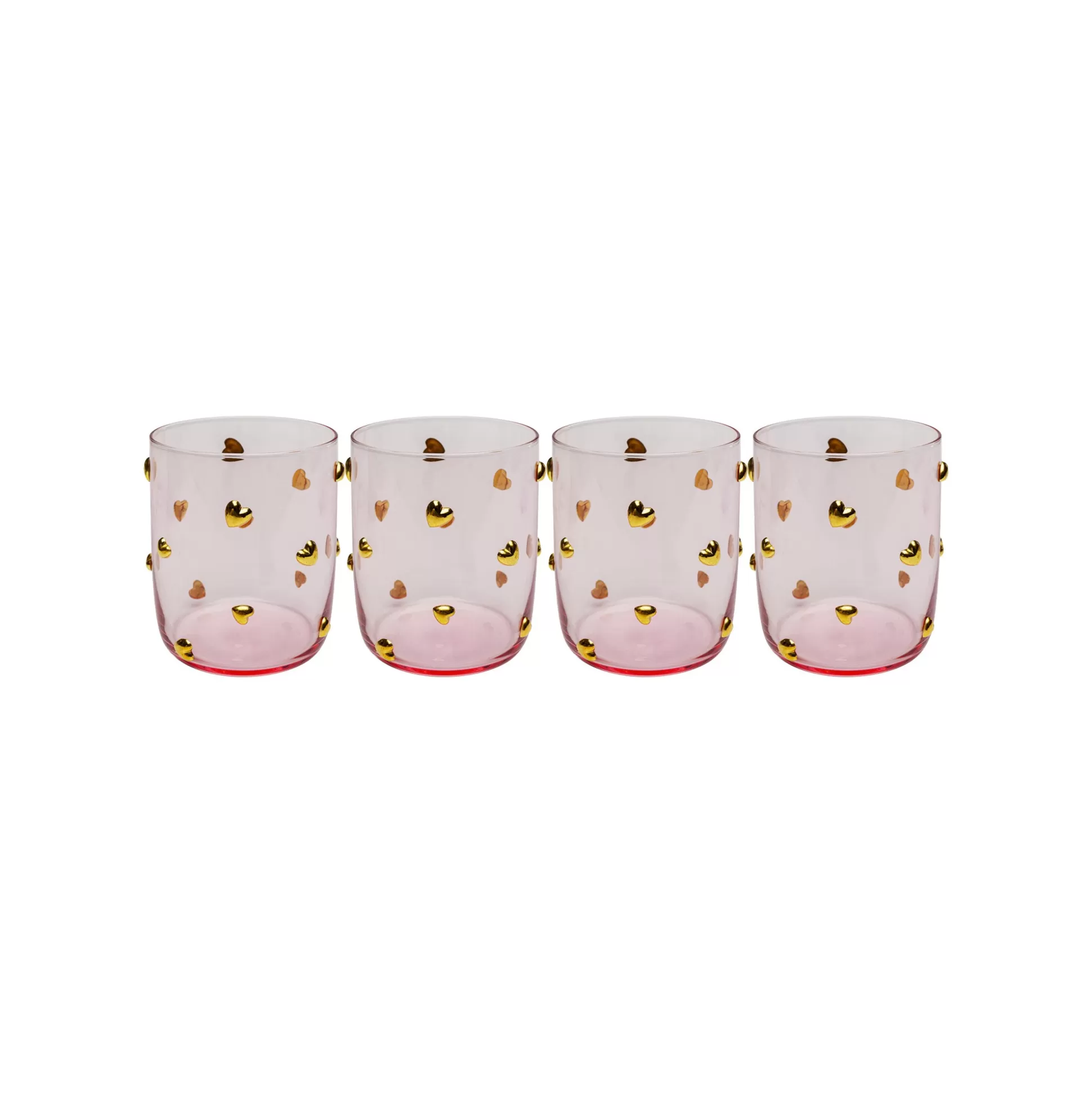 Verres à Eau Party Roses Coeurs Set De 4 ^KARE Design Cheap