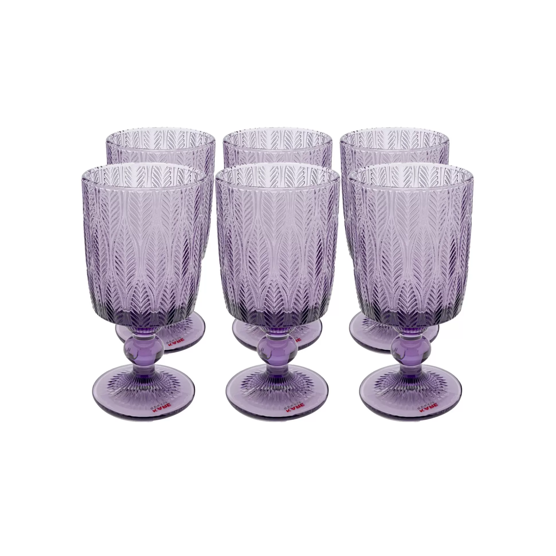 Verres à Vin Fogli Violets Set De 6 ^KARE Design Discount