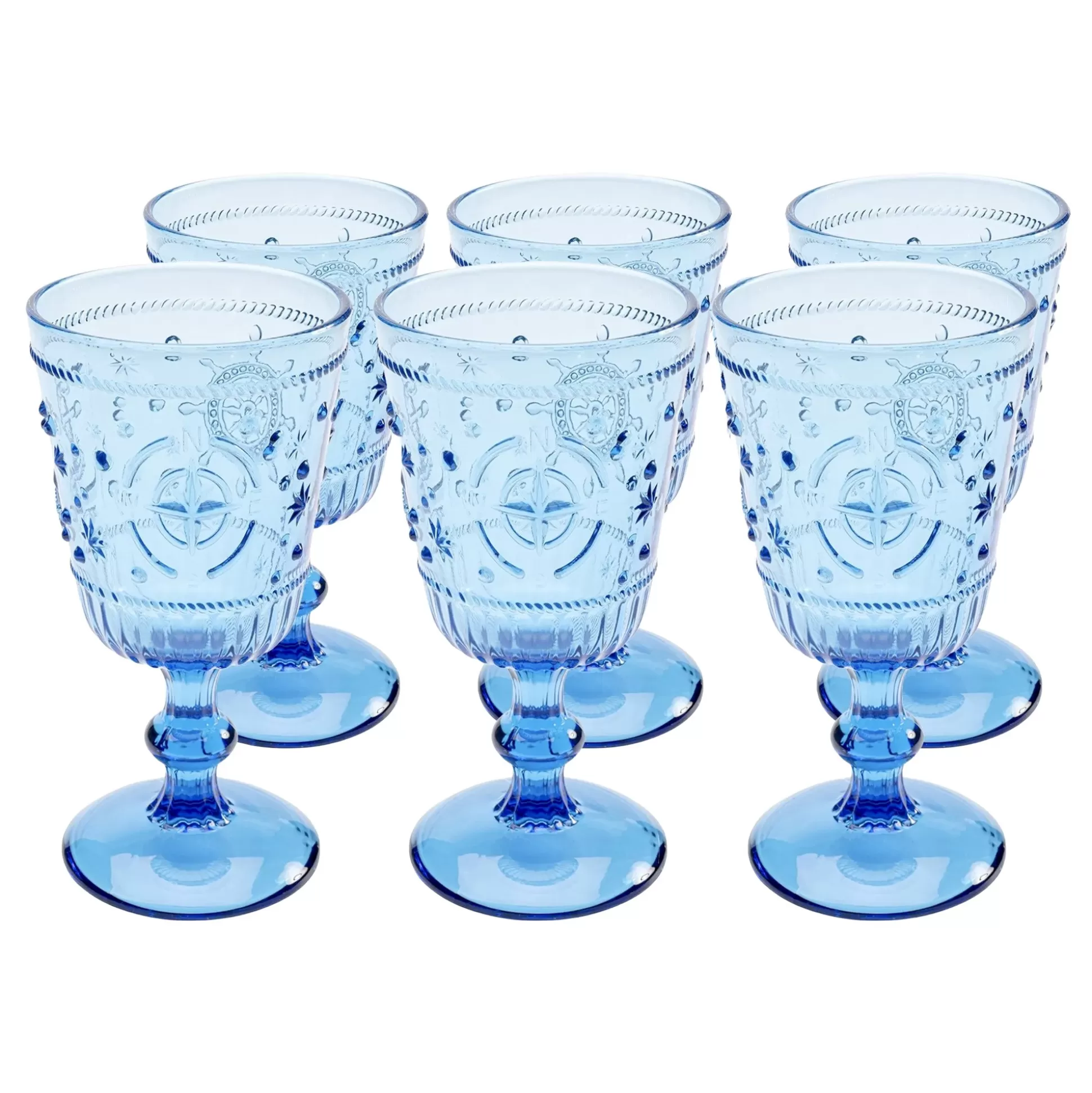 Verres à Vin Greece Bleus Set De 6 ^KARE Design Clearance