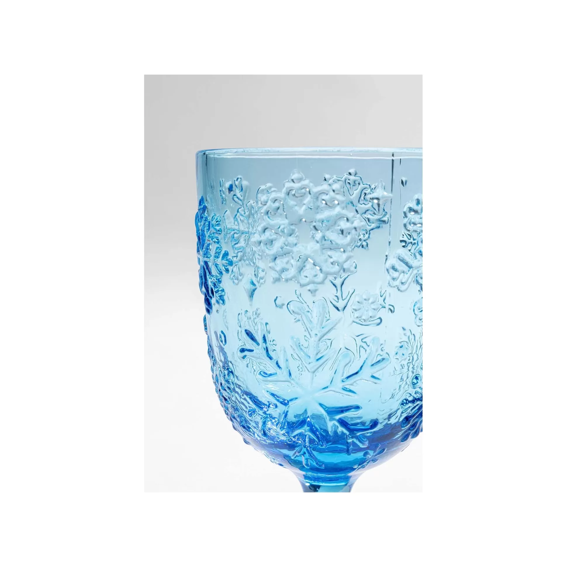 Verres à Vin Ice Flowers Bleus Set De 6 ^KARE Design Outlet