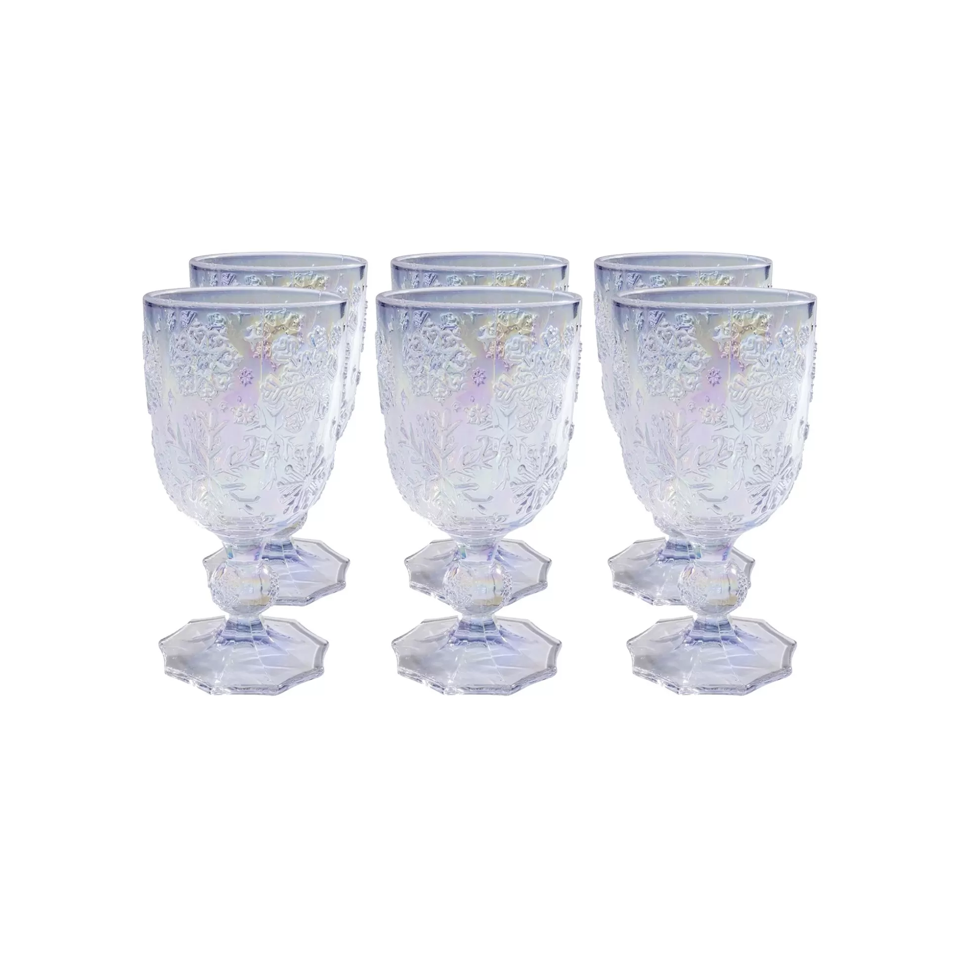 Verres à Vin Ice Flowers Violets Set De 6 ^KARE Design Best